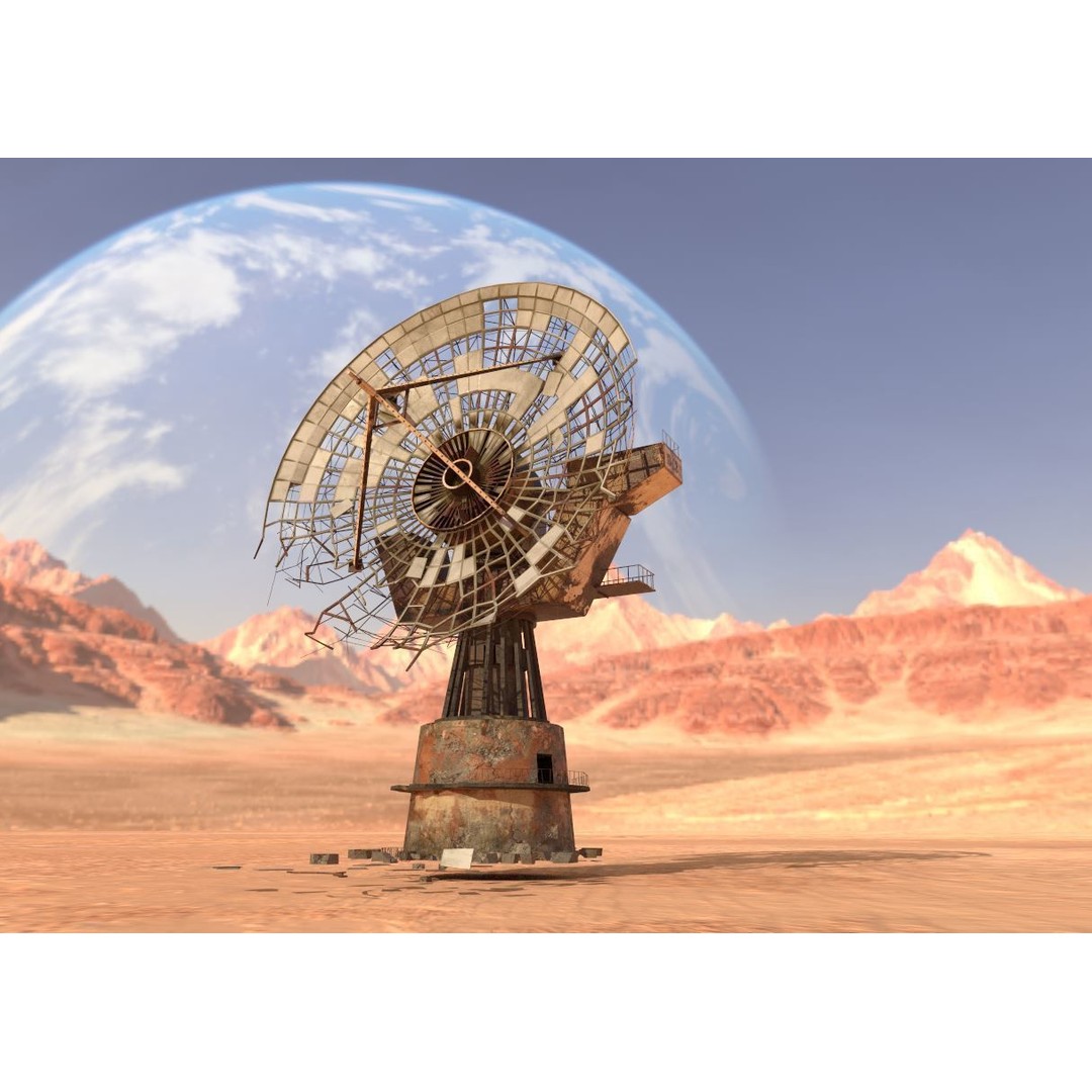 Abandoned Satellite Dish 3D Model – PBR Textures, Game-Ready, FBX - View 11