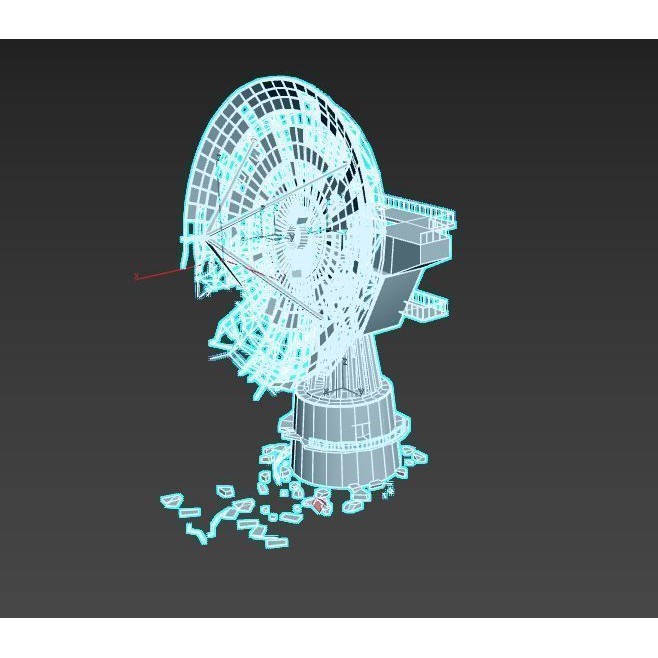 Abandoned Satellite Dish 3D Model – PBR Textures, Game-Ready, FBX - View 12
