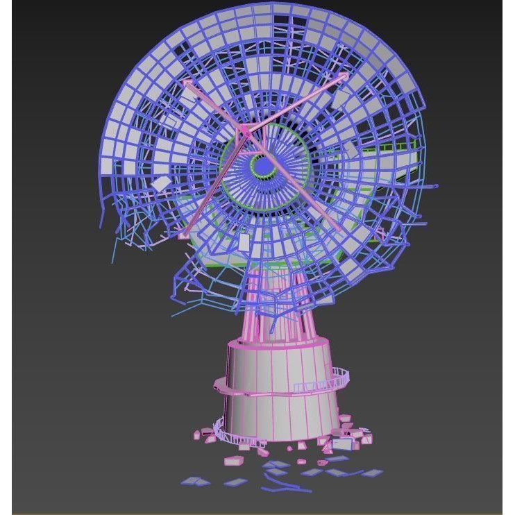Abandoned Satellite Dish 3D Model – PBR Textures, Game-Ready, FBX - View 13