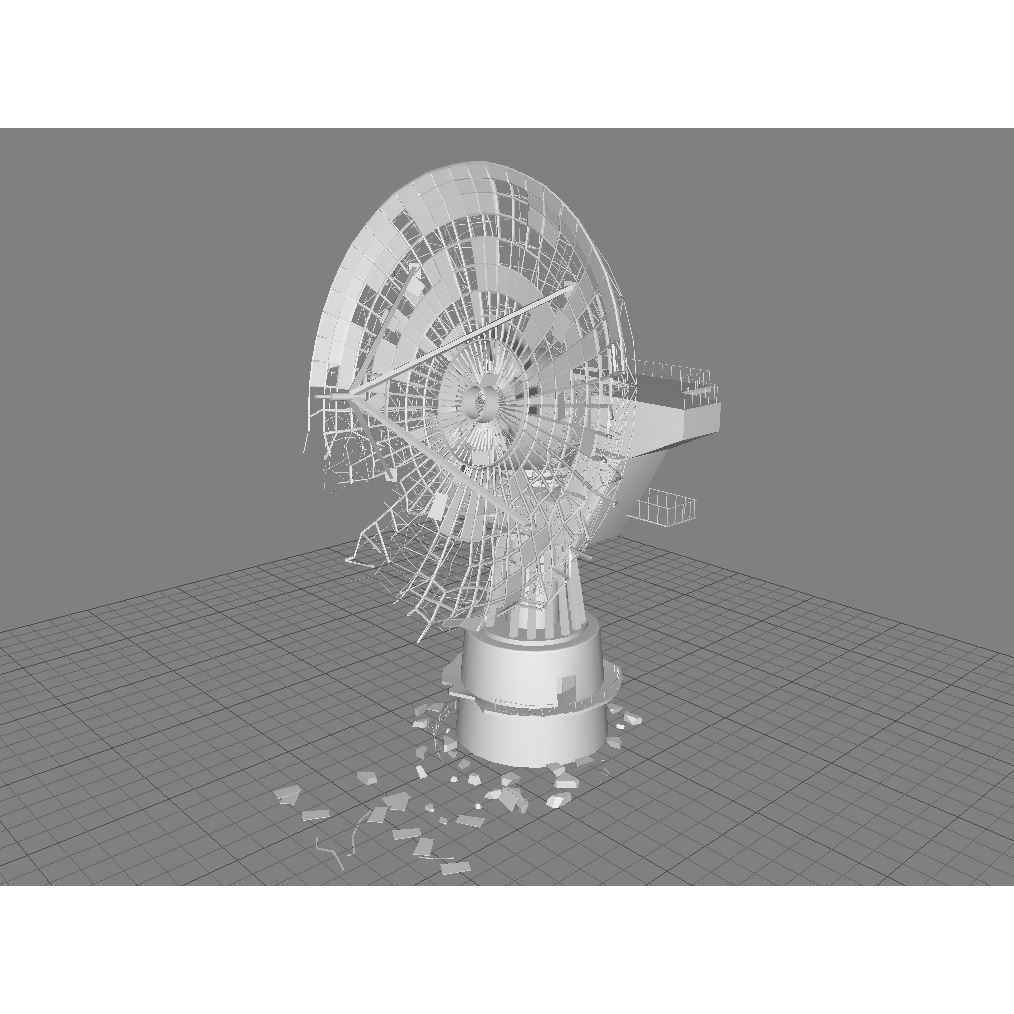 Abandoned Satellite Dish 3D Model – PBR Textures, Game-Ready, FBX - View 14