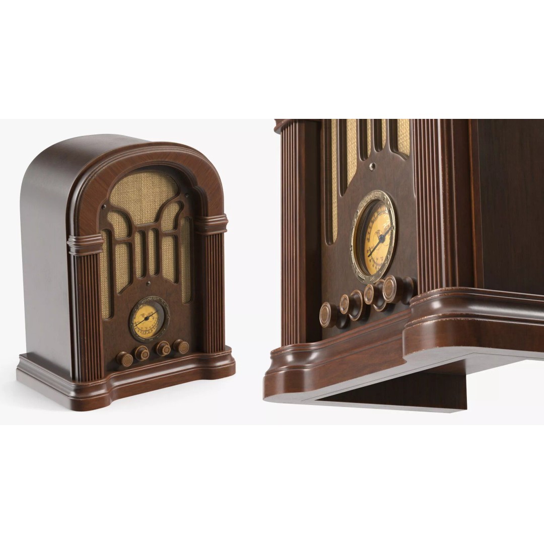Atwater Kent 206-X Vintage Radio Receiver 3D Model – Classic Retro Design, FBX - View 5