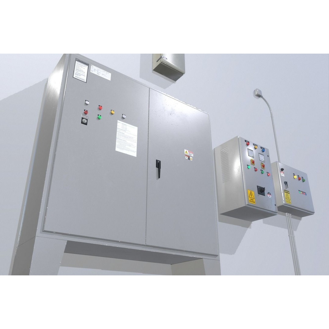 Factory Control Panels 3D Model – Low Poly PBR Game Asset, FBX - View 12