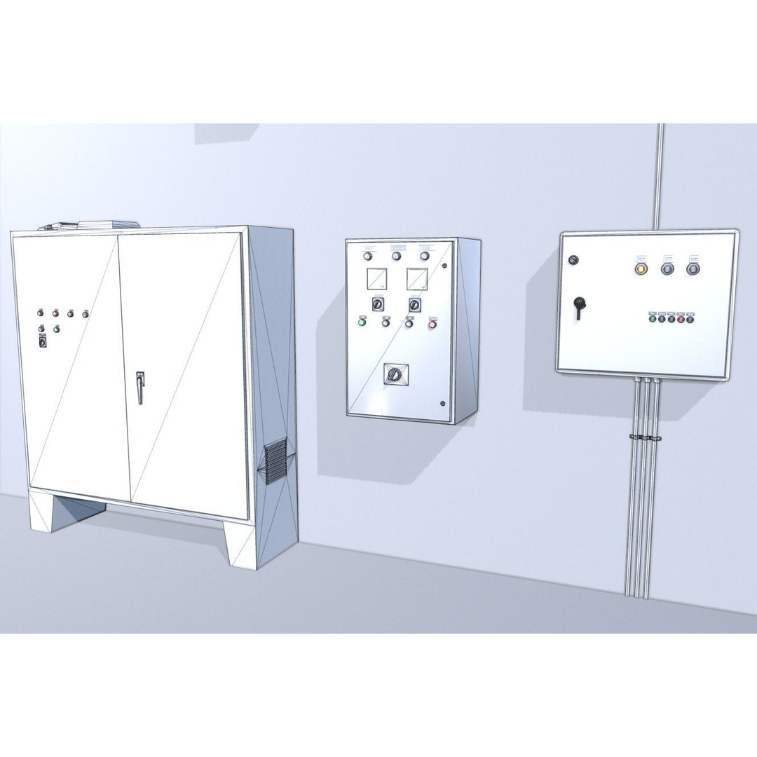 Factory Control Panels 3D Model – Low Poly PBR Game Asset, FBX - View 13