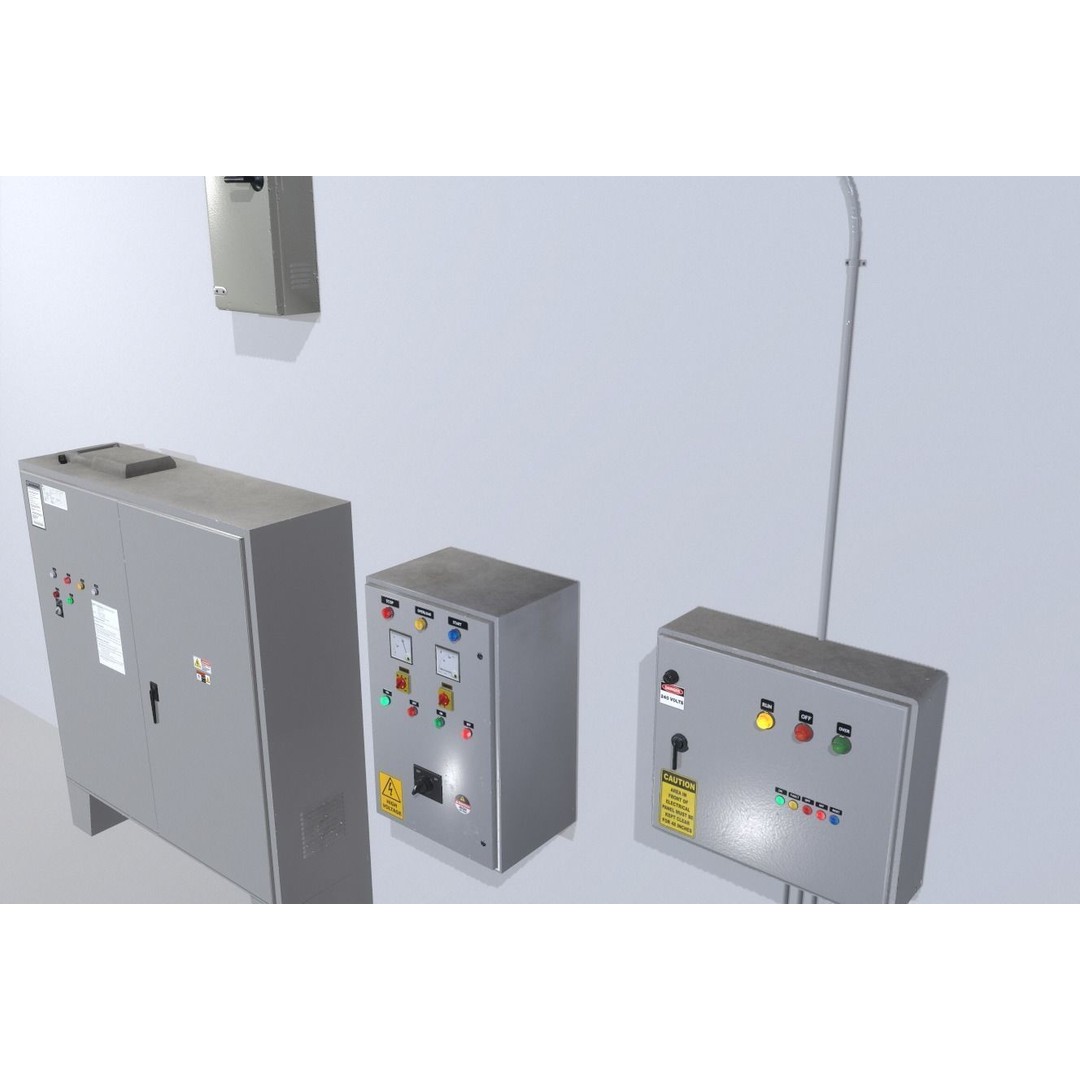 Factory Control Panels 3D Model – Low Poly PBR Game Asset, FBX - View 16