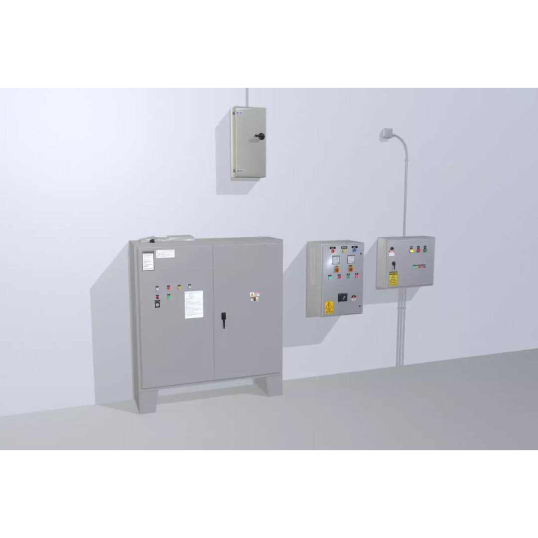 Factory Control Panels 3D Model – Low Poly PBR Game Asset, FBX - View 2