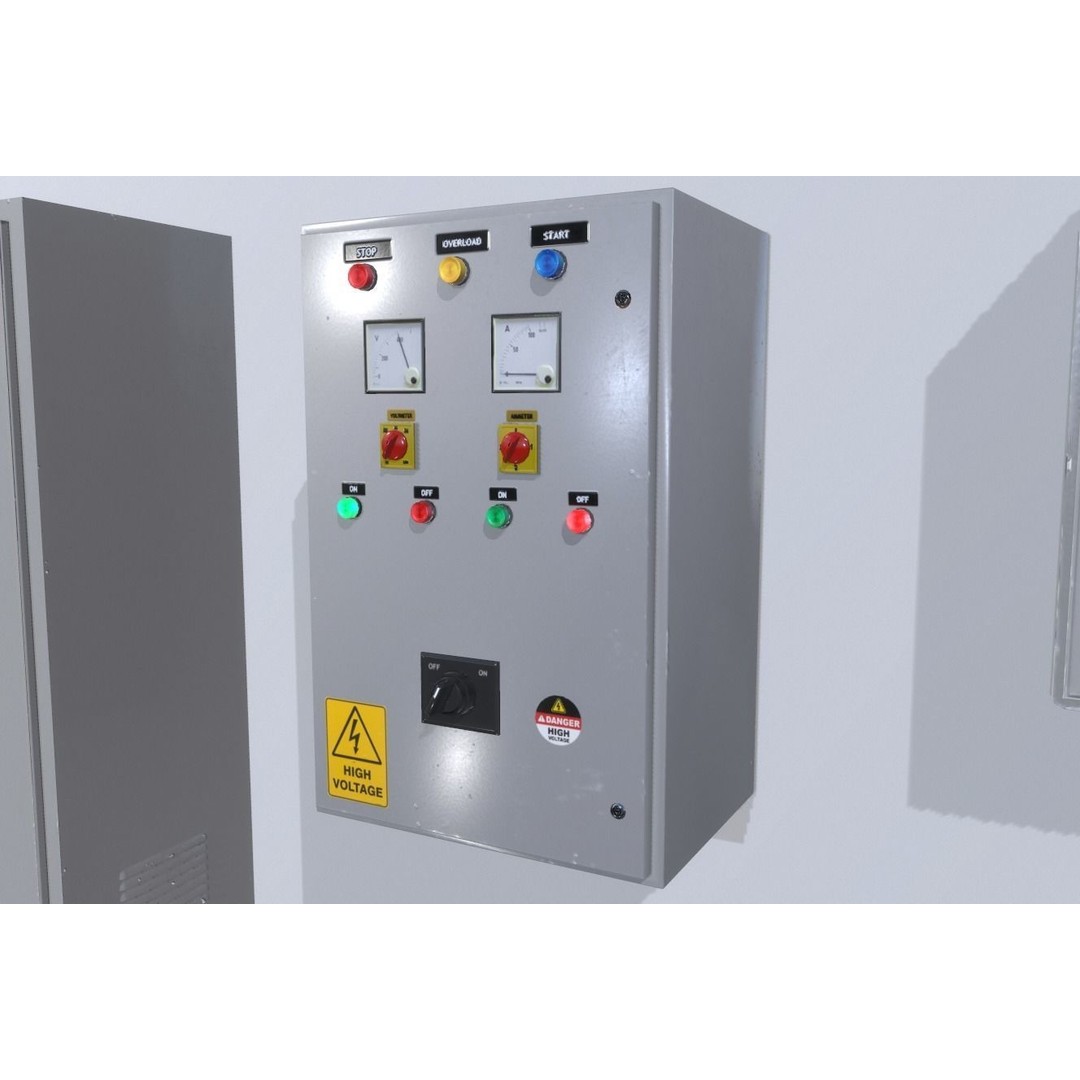 Factory Control Panels 3D Model – Low Poly PBR Game Asset, FBX - View 7
