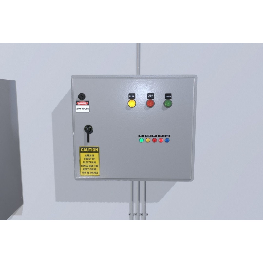 Factory Control Panels 3D Model – Low Poly PBR Game Asset, FBX - View 8