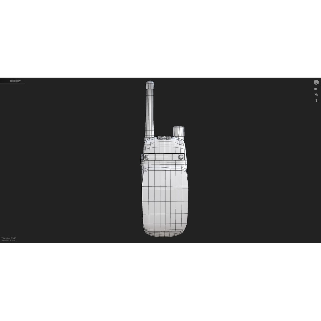 Sepura SRP2000 Handheld Radio 3D Model – Low Poly Game Ready Asset, FBX