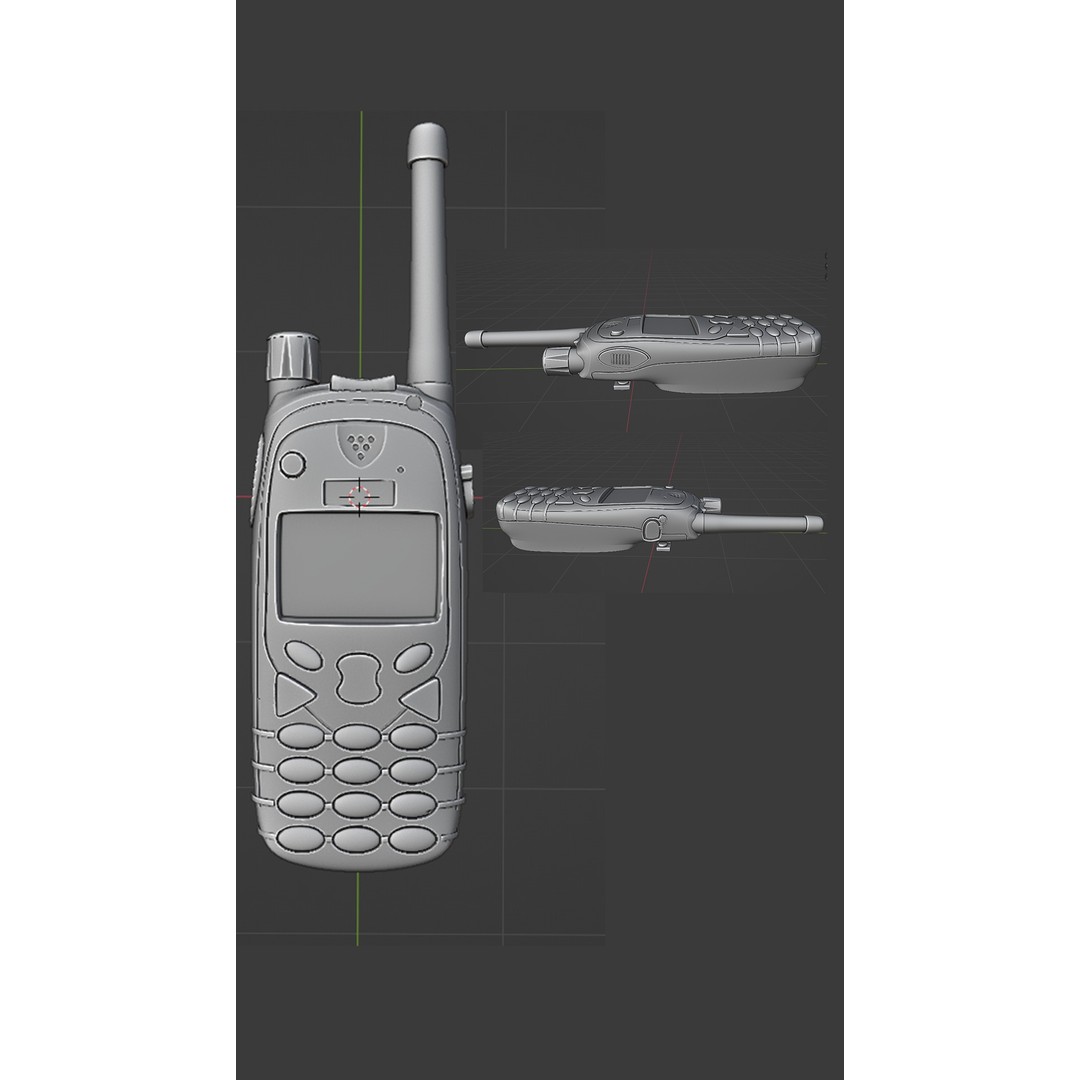 Sepura SRP2000 Handheld Radio 3D Model – Low Poly Game Ready Asset, FBX - View 12