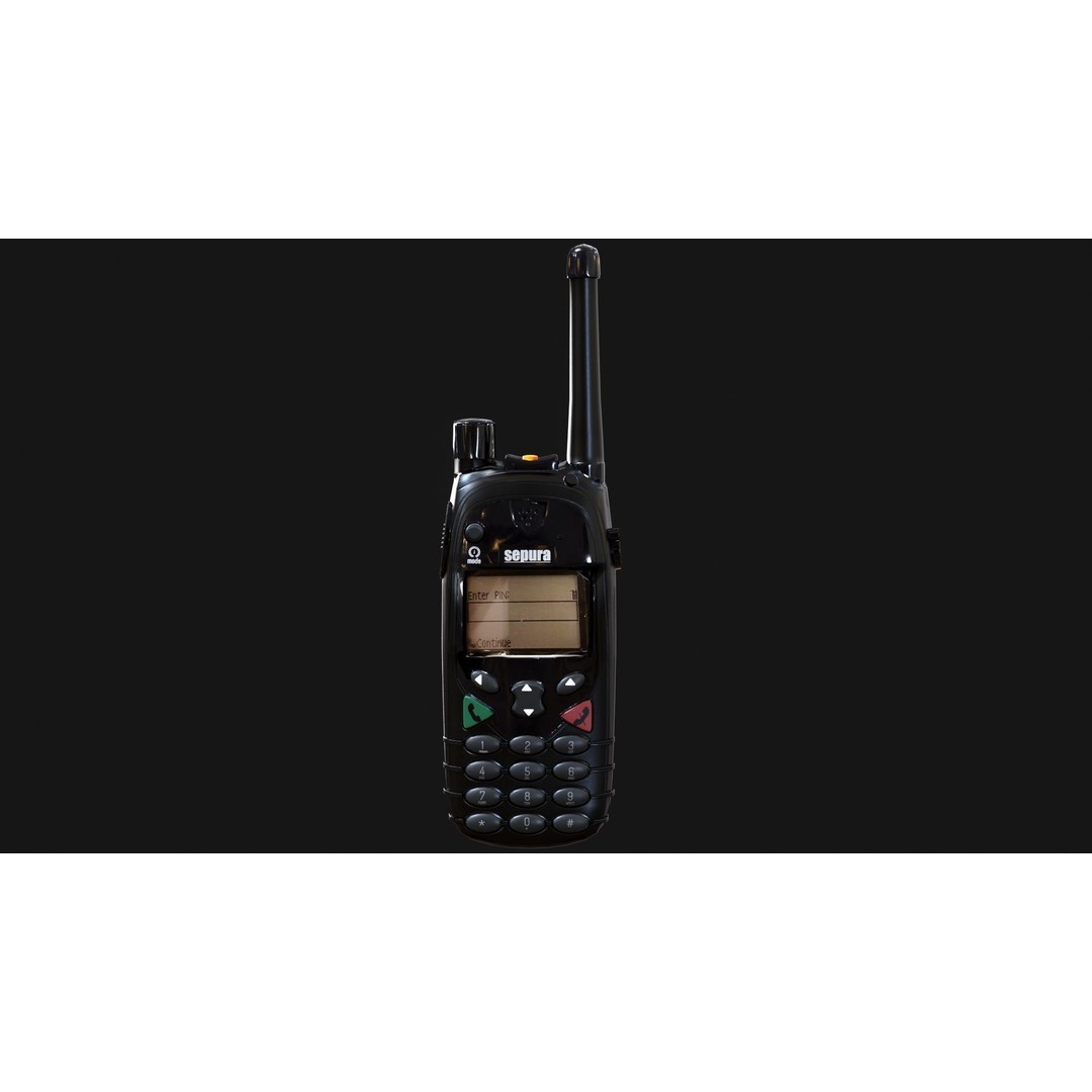 Sepura SRP2000 Handheld Radio 3D Model – Low Poly Game Ready Asset, FBX - View 3