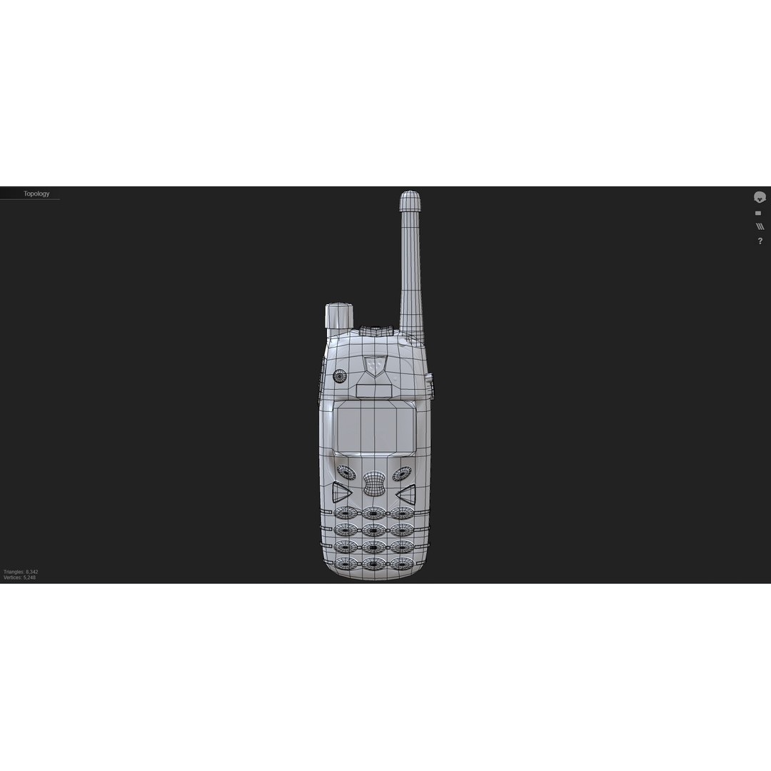 Sepura SRP2000 Handheld Radio 3D Model – Low Poly Game Ready Asset, FBX - View 5