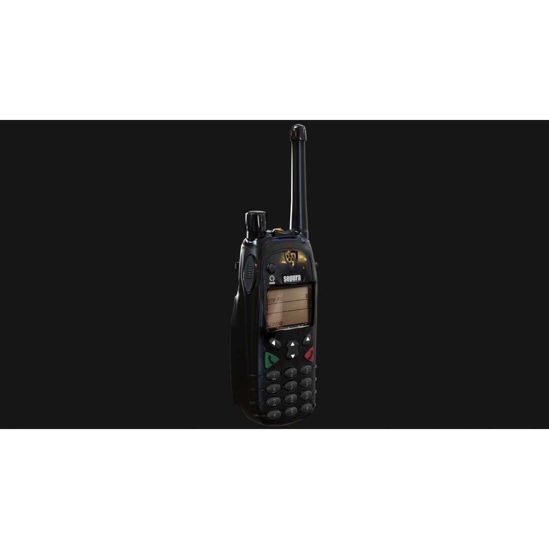 Sepura SRP2000 Handheld Radio 3D Model – Low Poly Game Ready Asset, FBX - View 6