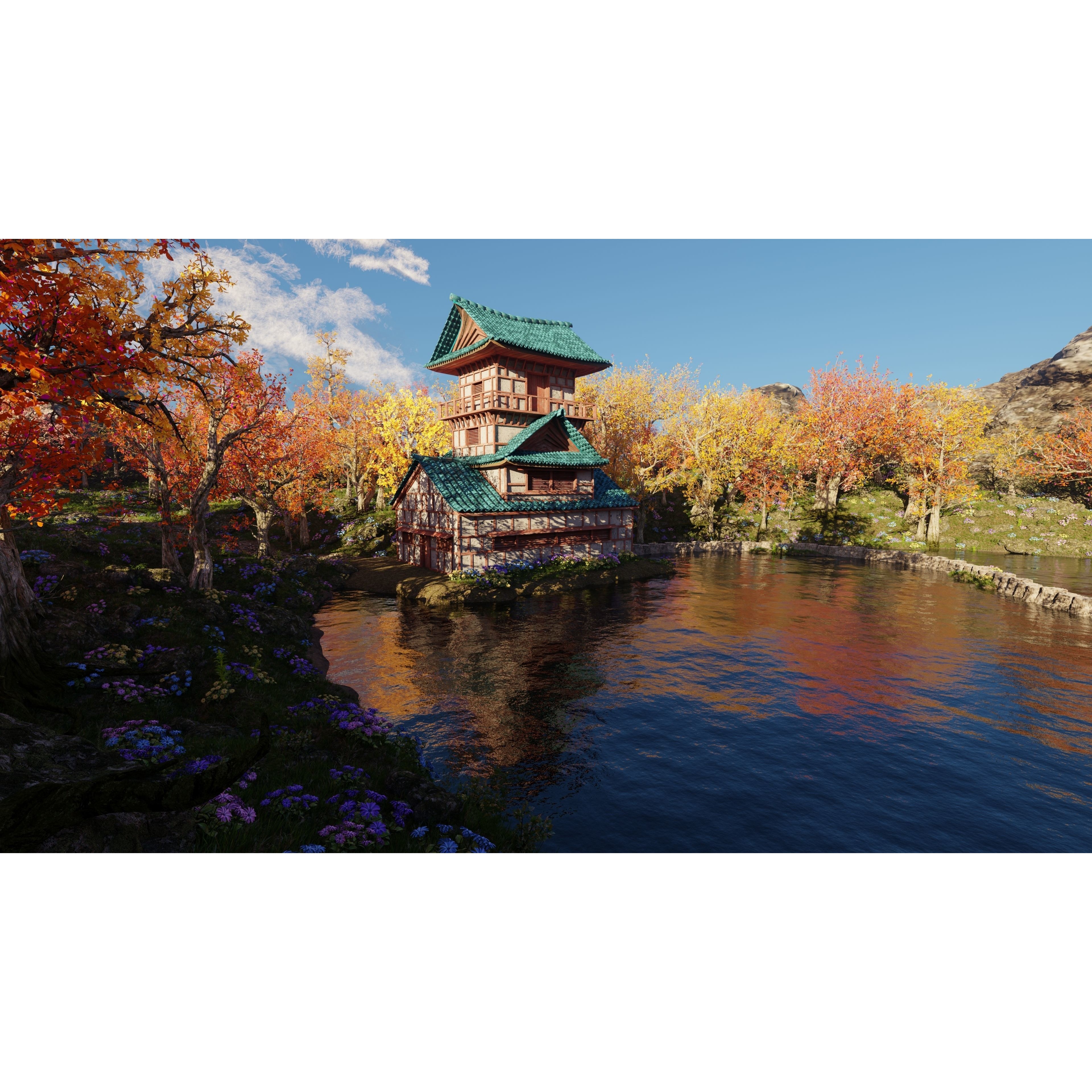 Japanese Scene - Game-Ready 3D Model - View 10