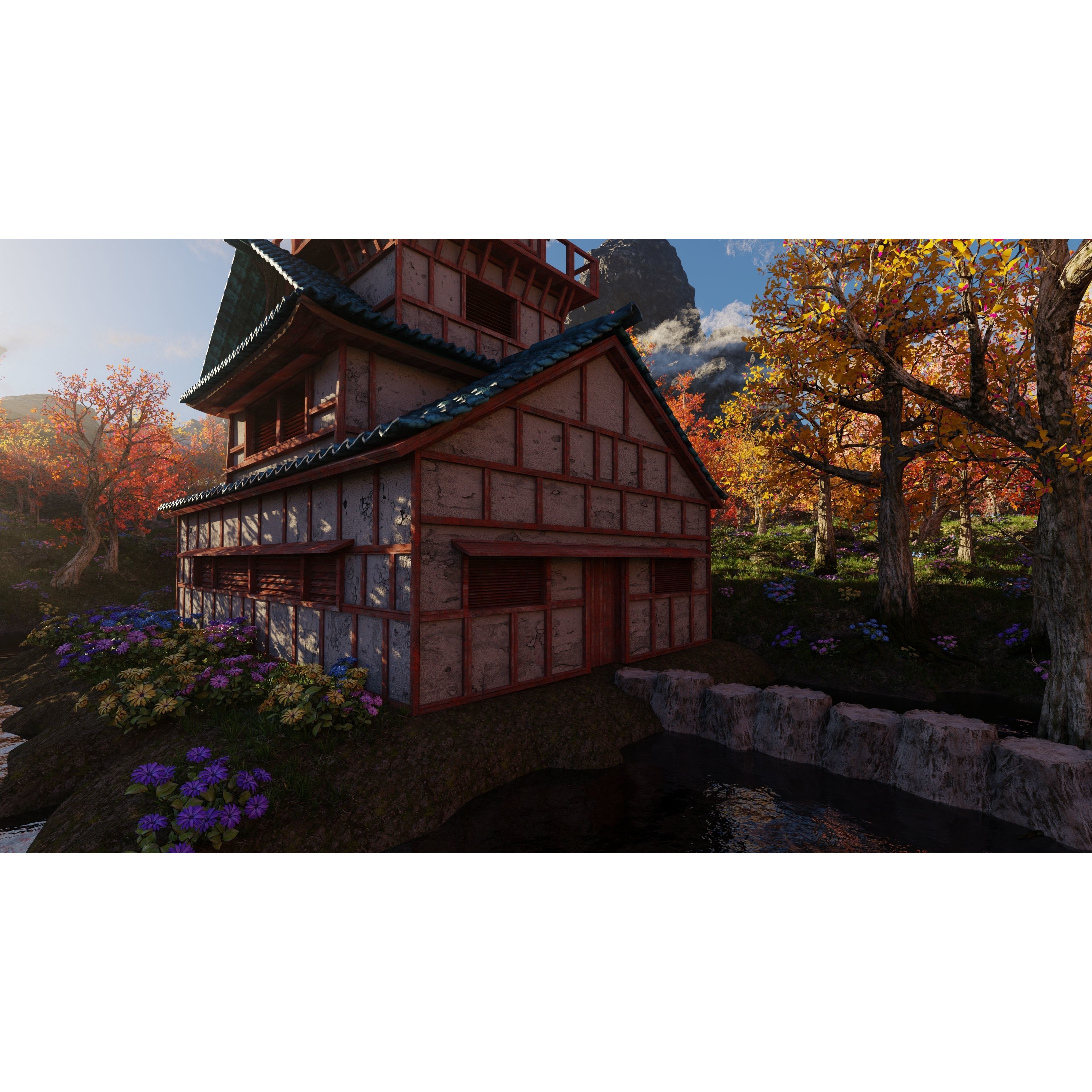 Japanese Scene - Game-Ready 3D Model - View 5