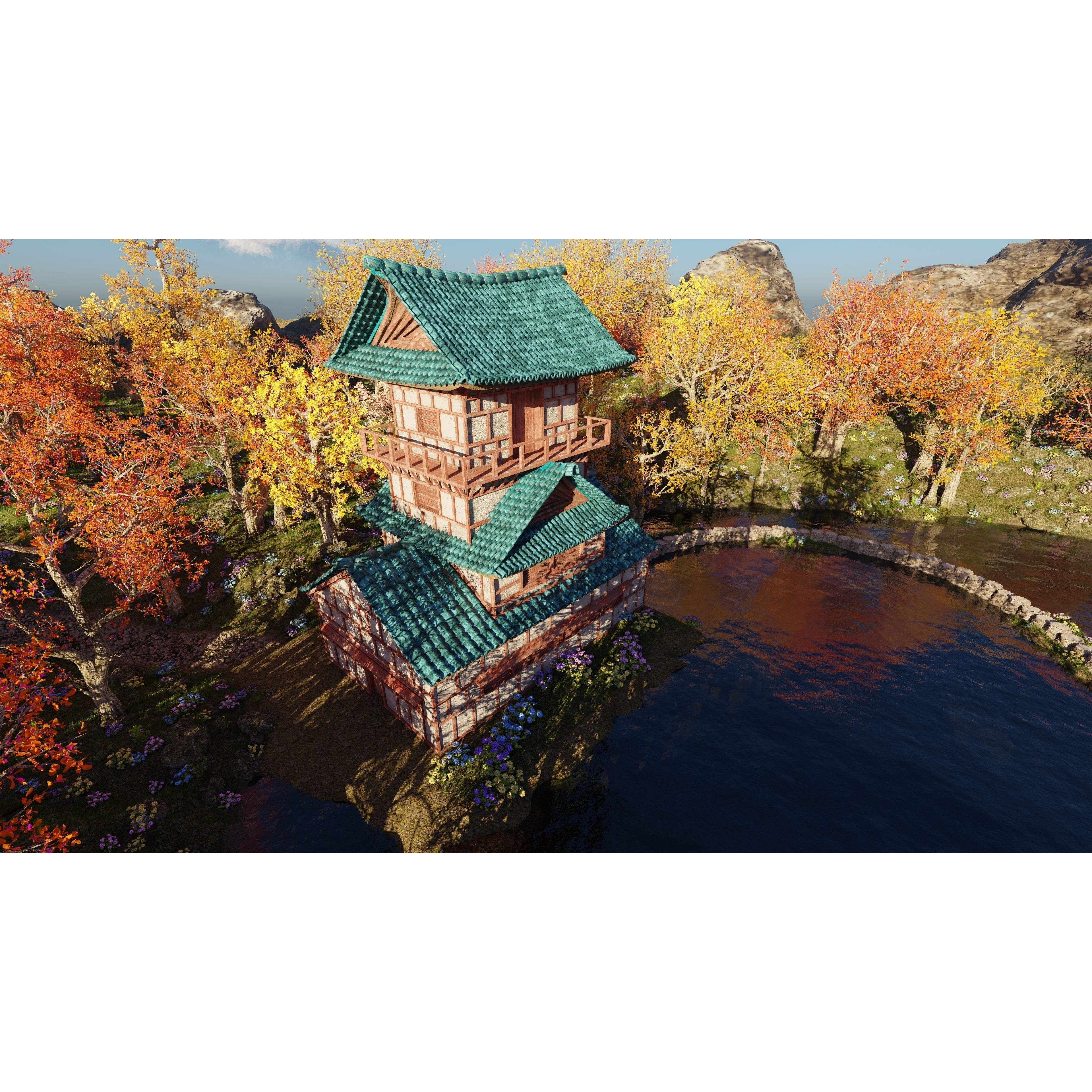 Japanese Scene - Game-Ready 3D Model - View 6