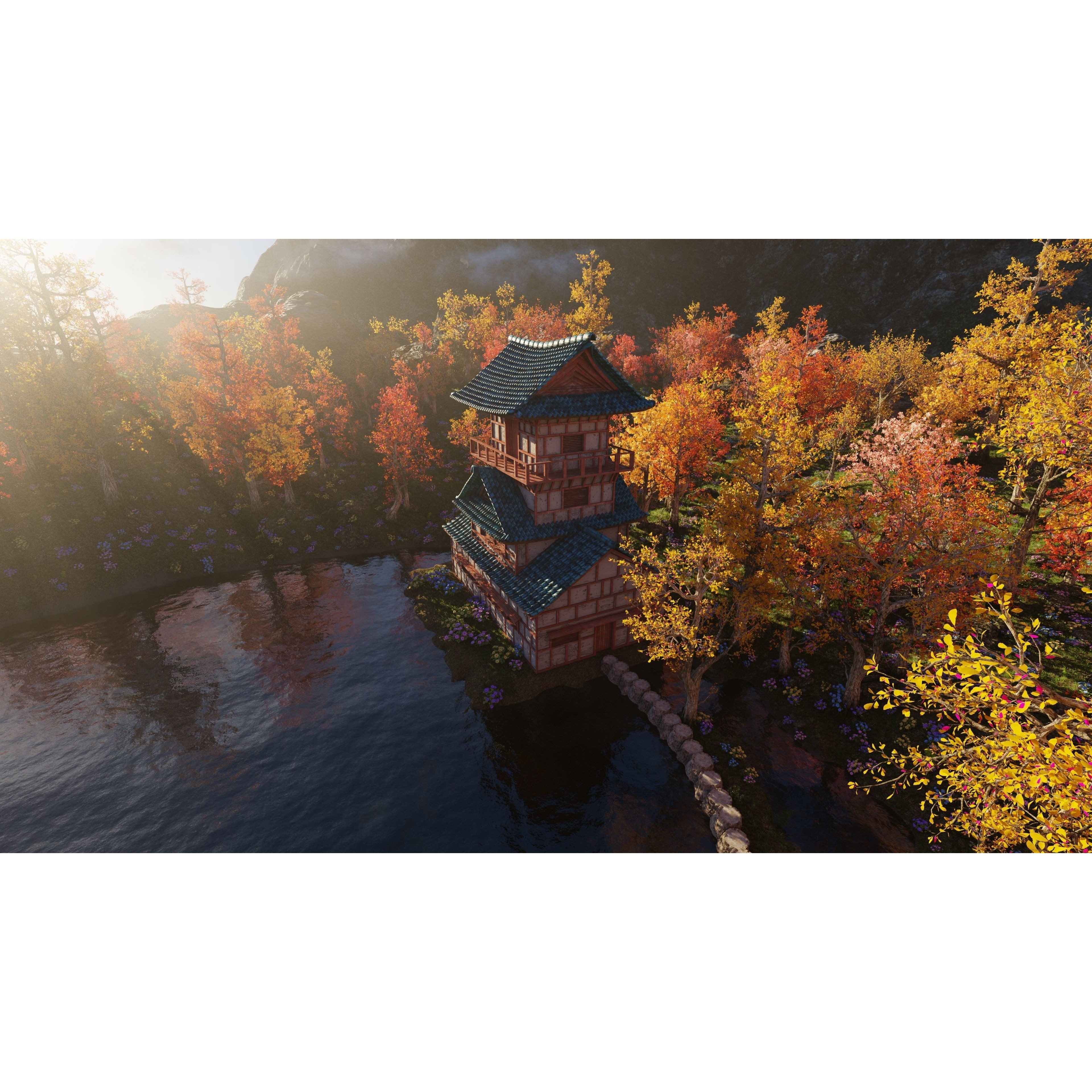 Japanese Scene - Game-Ready 3D Model - View 7