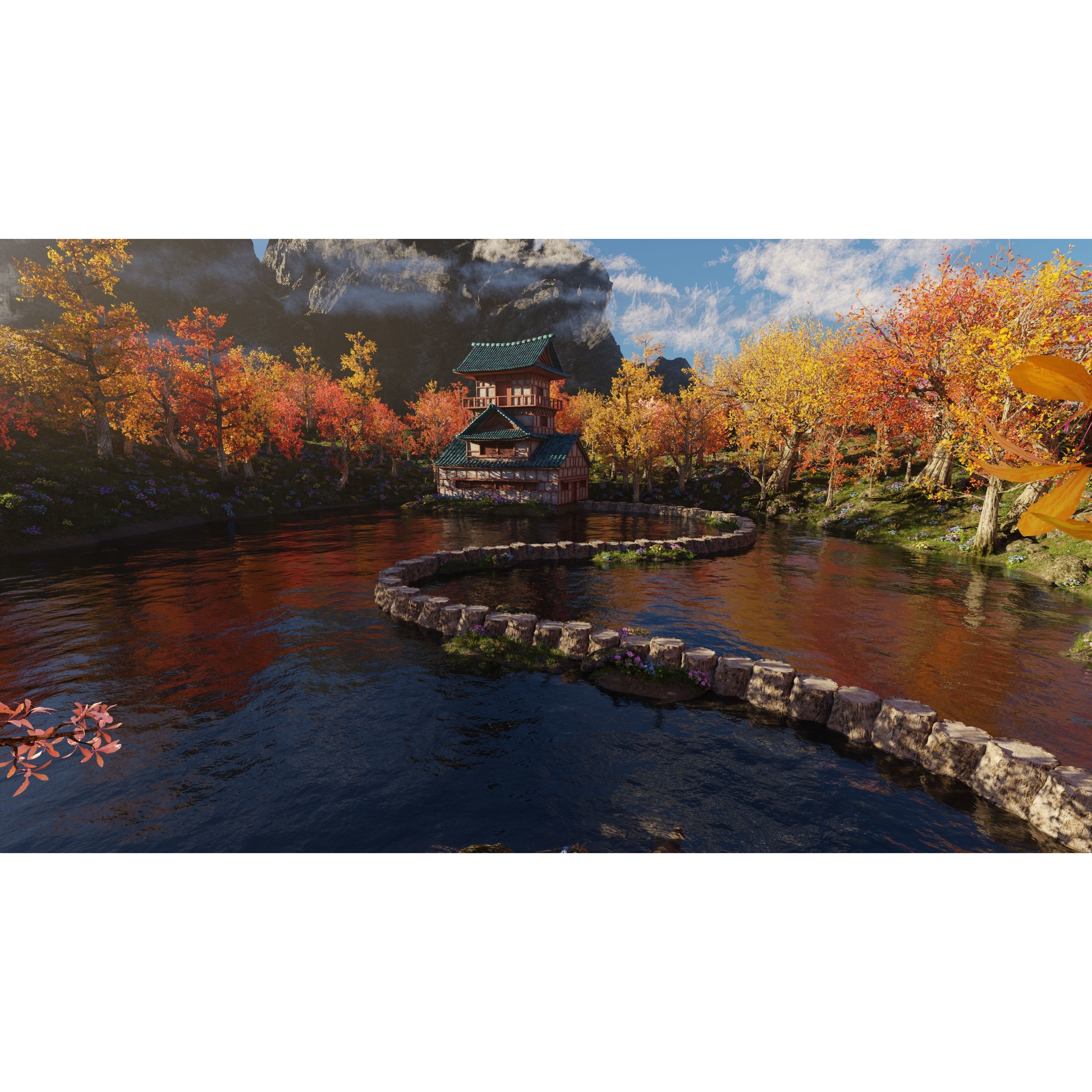 Japanese Scene - Game-Ready 3D Model - View 8