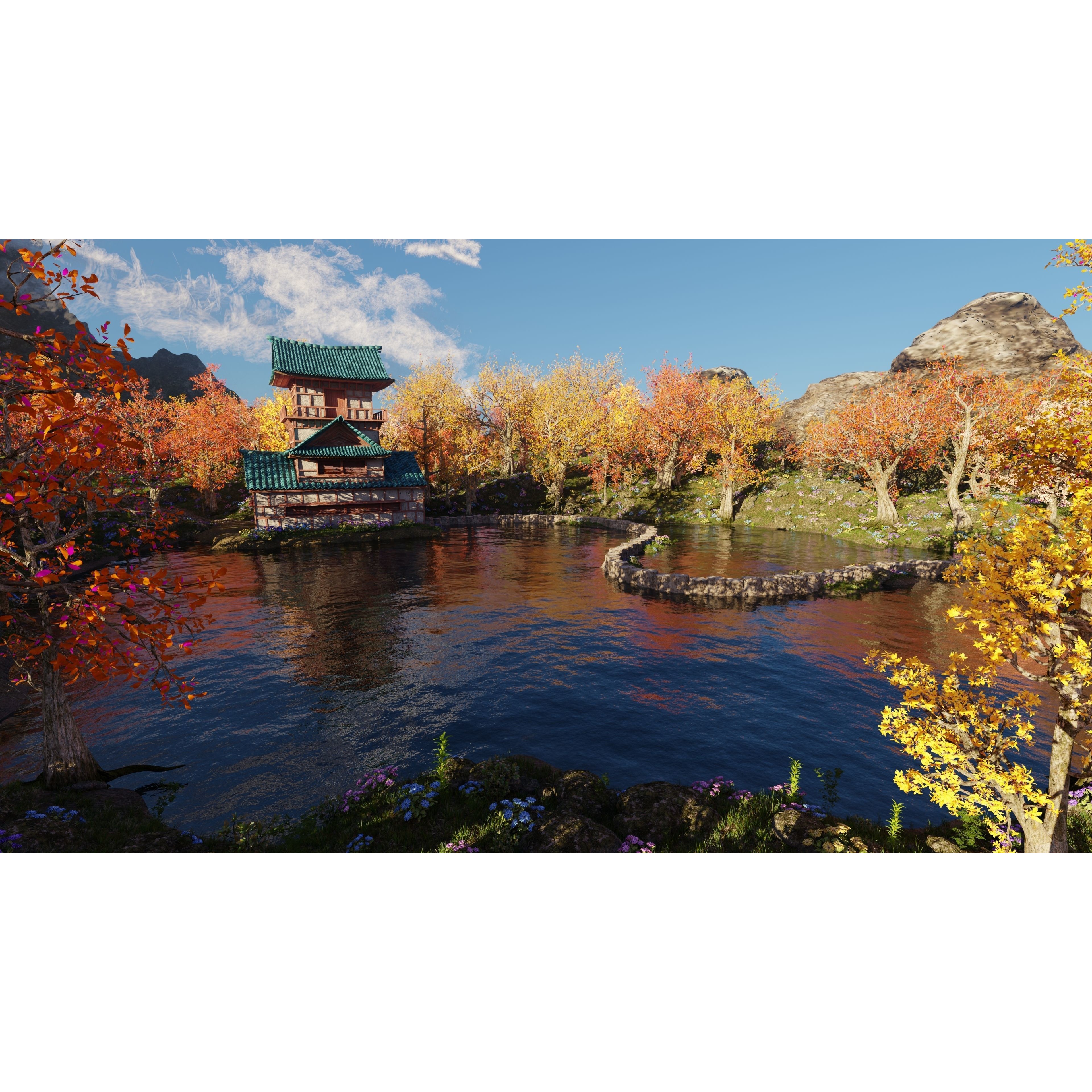 Japanese Scene - Game-Ready 3D Model - View 9
