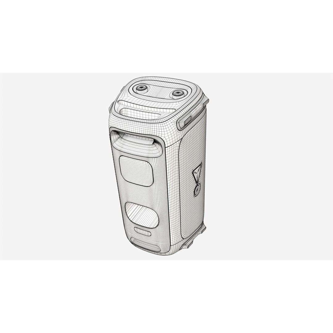 JBL PartyBox 110 3D Model – Low Poly PBR Audio Asset, FBX - View 15