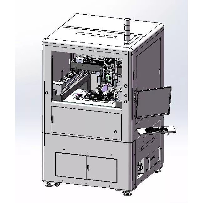 Notebook C-Panel Case Testing Machine 3D Model – Precision Inspection Automation, FBX - View 3