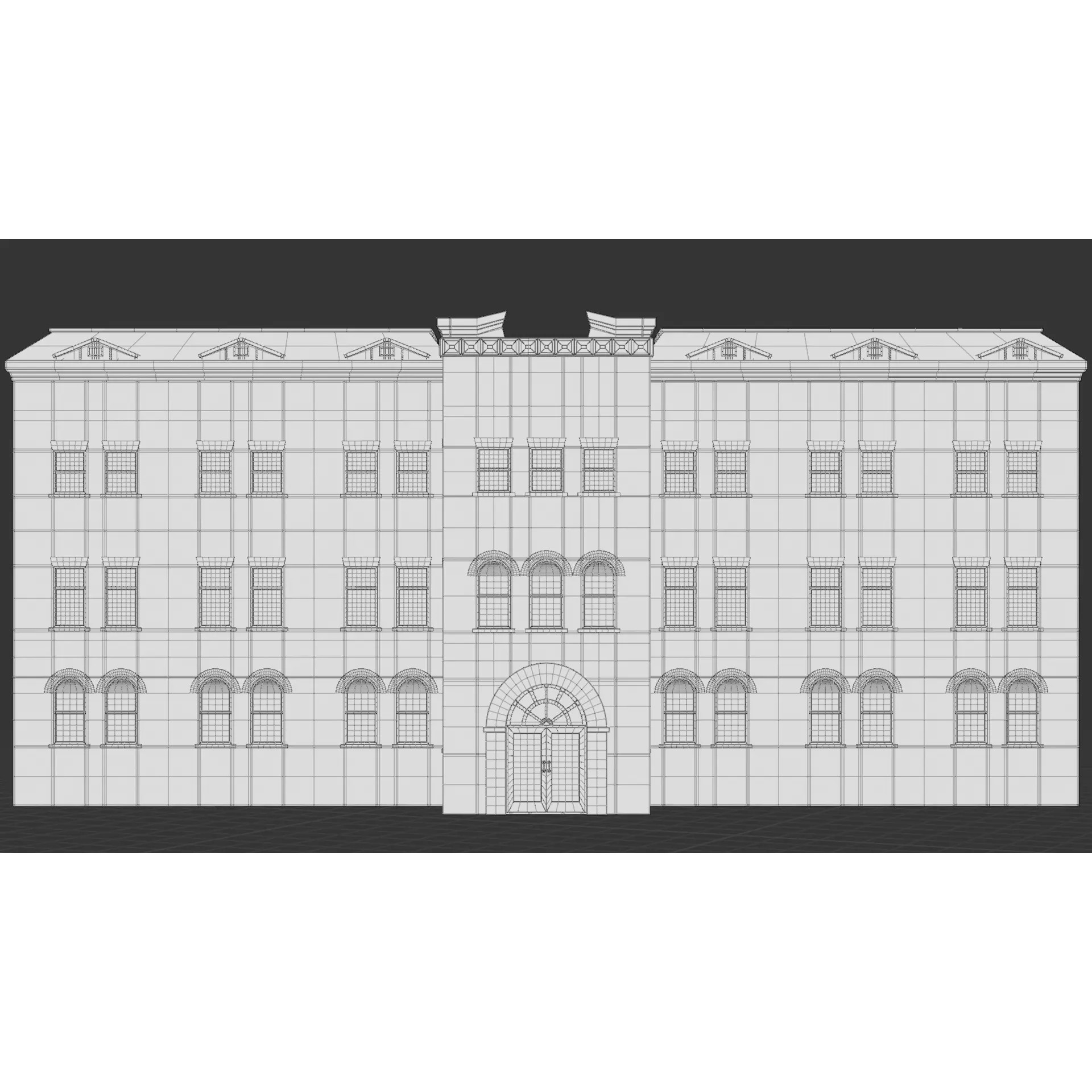 European City Street Scene - Low-Poly Game-Ready 3D Model - View 17
