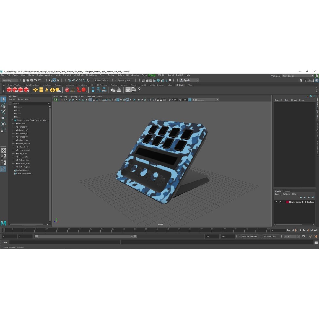 Elgato Stream Deck Custom Skin 3D Model – PBR Textured Game Asset, FBX - View 19
