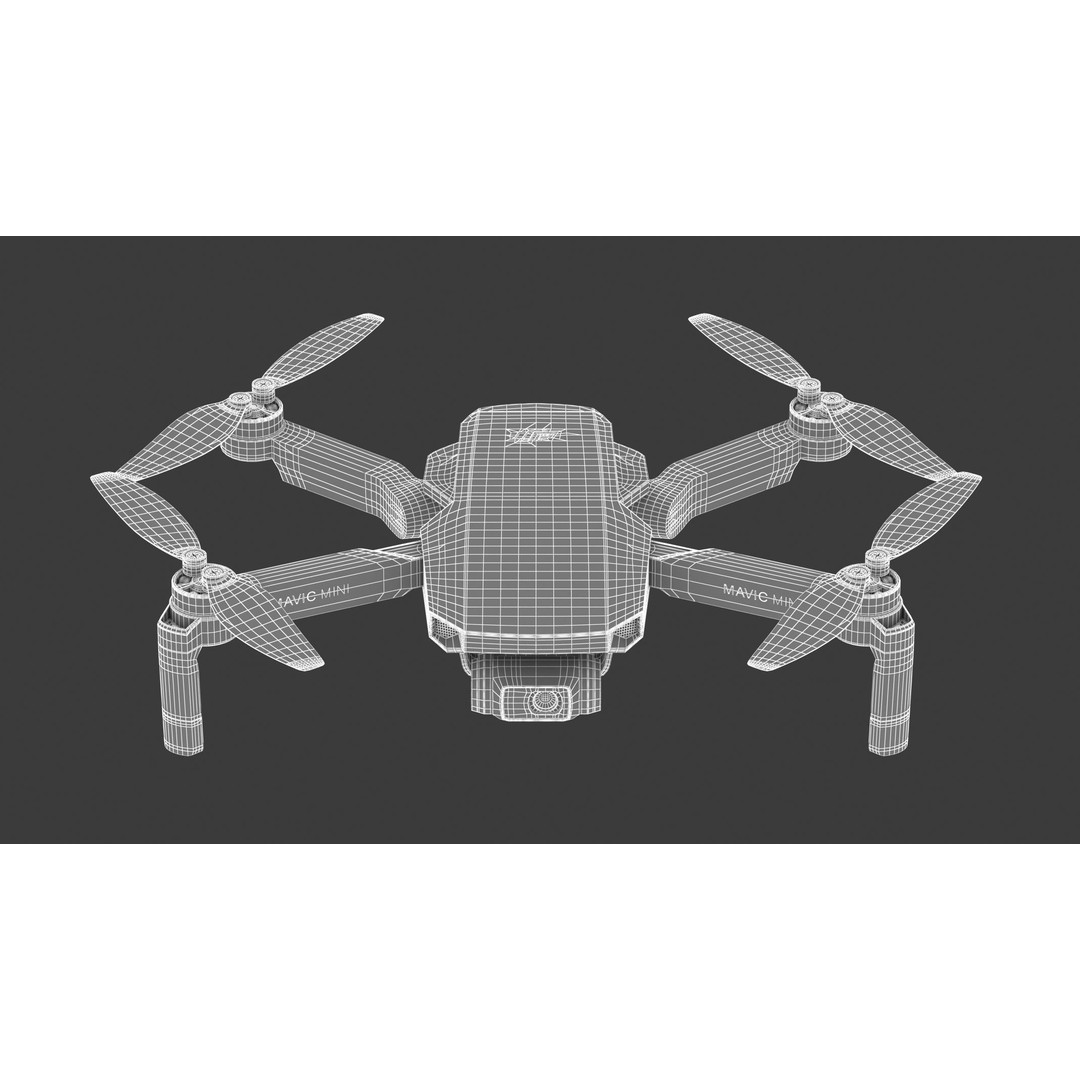 DJI Mavic Mini 3D Model – High Poly Game-Ready Drone, FBX, OBJ - View 13
