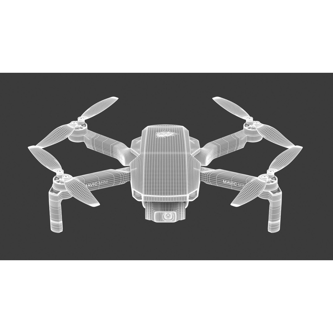 DJI Mavic Mini 3D Model – High Poly Game-Ready Drone, FBX, OBJ - View 14