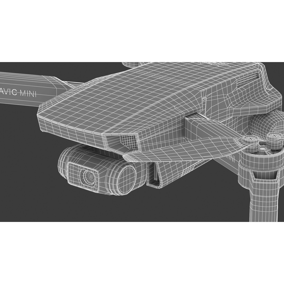 DJI Mavic Mini 3D Model – High Poly Game-Ready Drone, FBX, OBJ - View 16