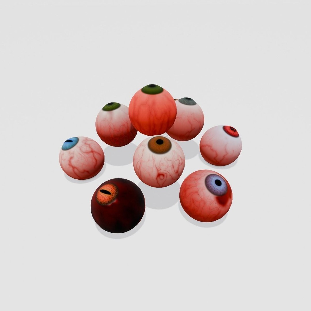 Eyeball Pack 3D Model – Low Poly PBR Asset for VR and AR - View 10