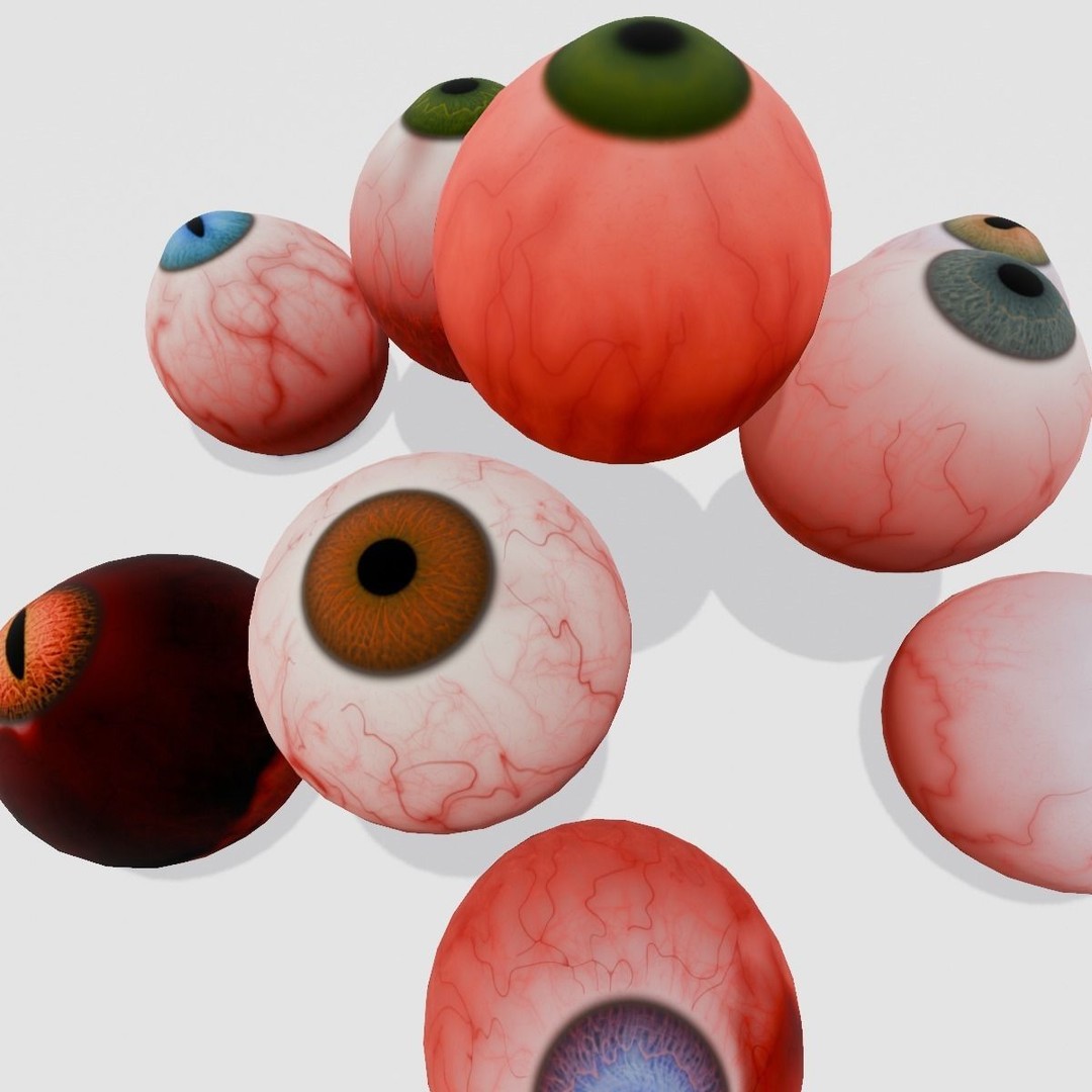 Eyeball Pack 3D Model – Low Poly PBR Asset for VR and AR - View 11