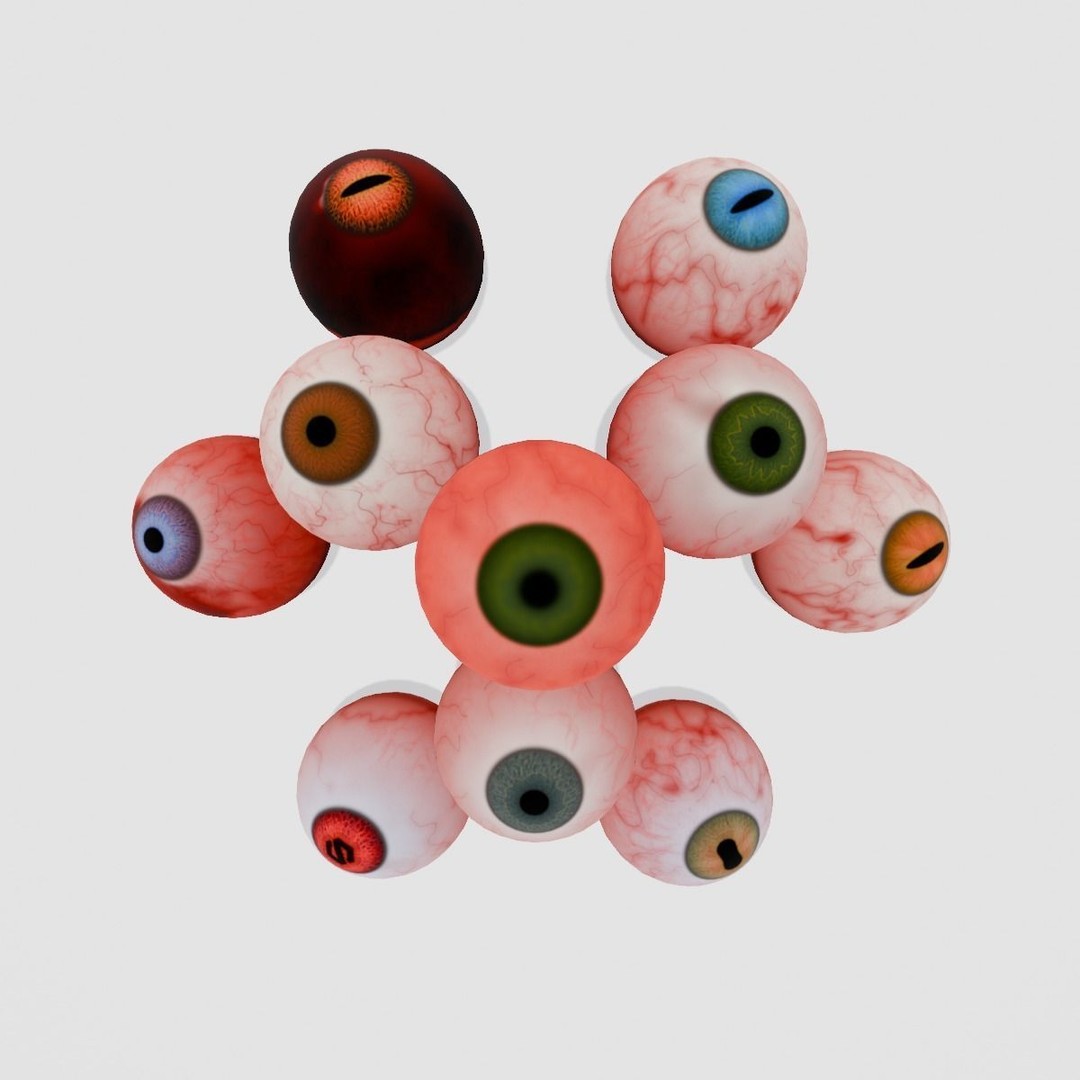 Eyeball Pack 3D Model – Low Poly PBR Asset for VR and AR - View 12