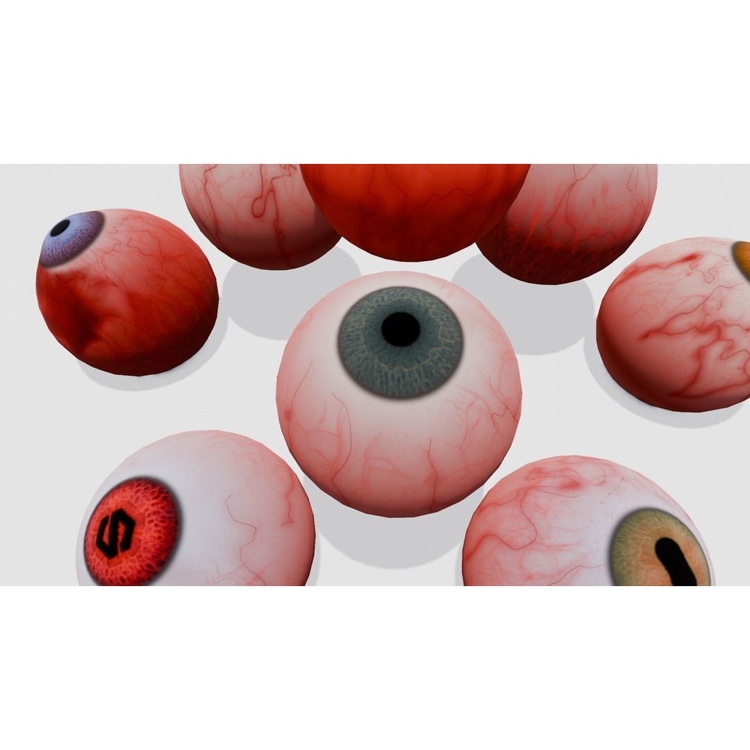 Eyeball Pack 3D Model – Low Poly PBR Asset for VR and AR - View 18