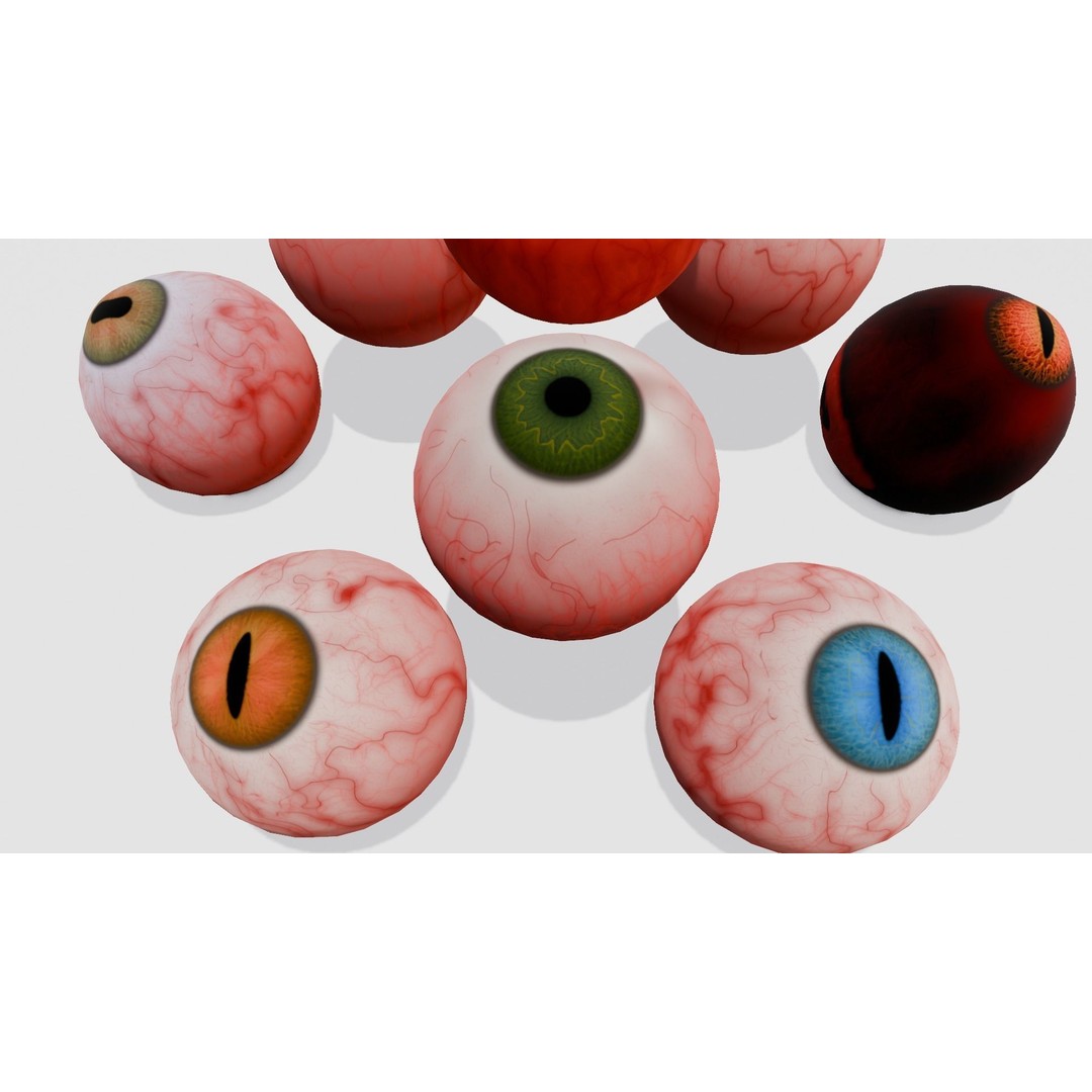 Eyeball Pack 3D Model – Low Poly PBR Asset for VR and AR - View 19