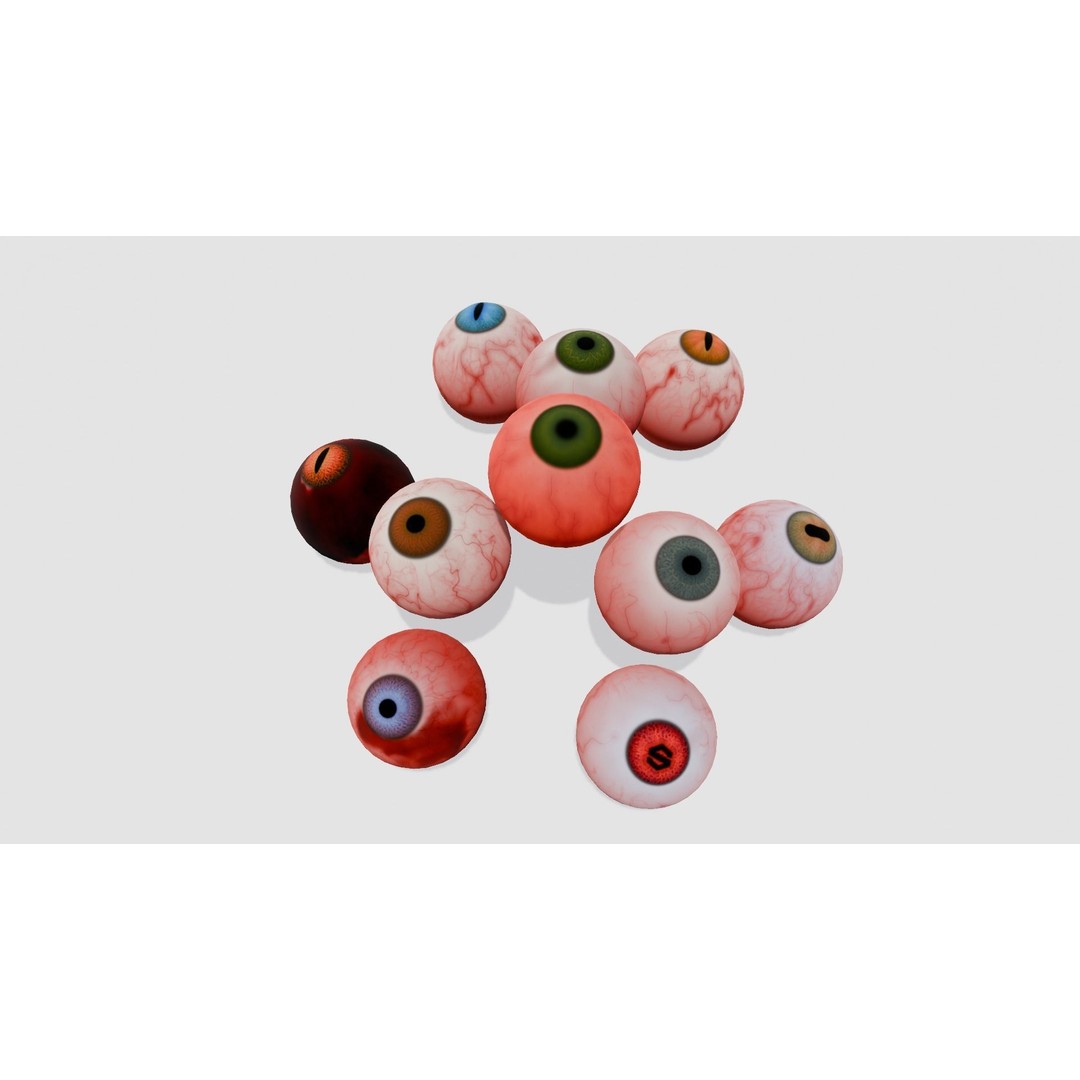 Eyeball Pack 3D Model – Low Poly PBR Asset for VR and AR - View 20