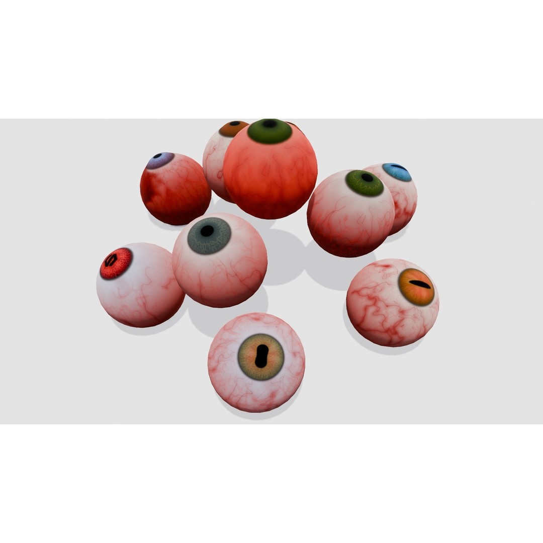 Eyeball Pack 3D Model – Low Poly PBR Asset for VR and AR - View 21