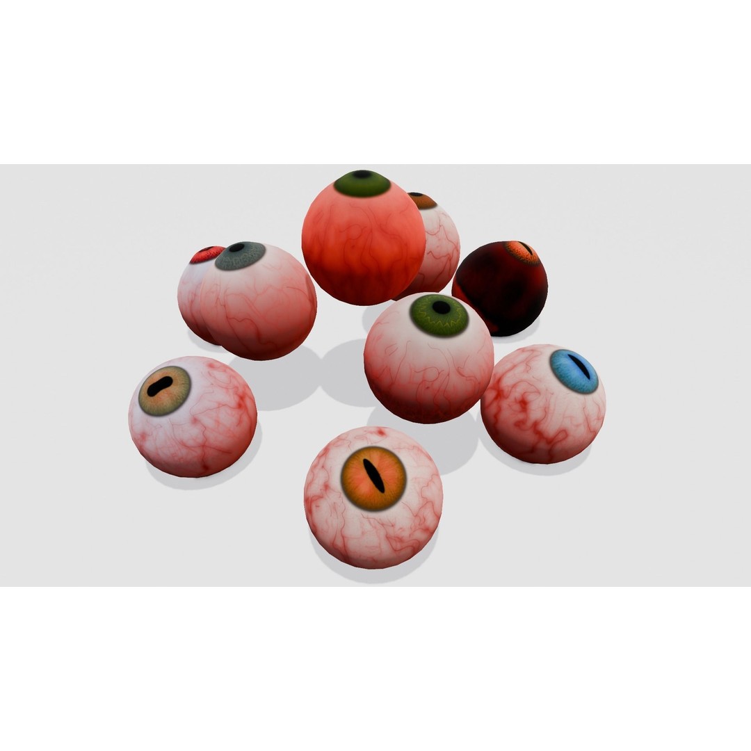 Eyeball Pack 3D Model – Low Poly PBR Asset for VR and AR - View 22