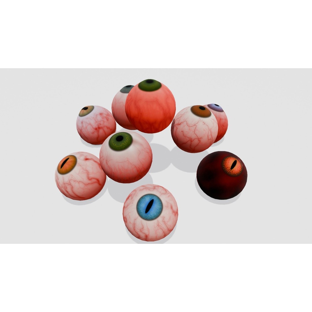 Eyeball Pack 3D Model – Low Poly PBR Asset for VR and AR - View 23
