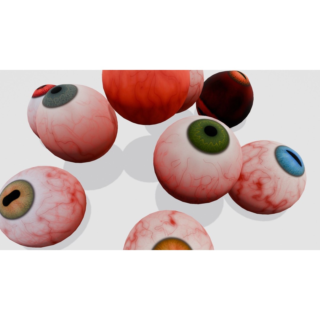 Eyeball Pack 3D Model – Low Poly PBR Asset for VR and AR - View 5