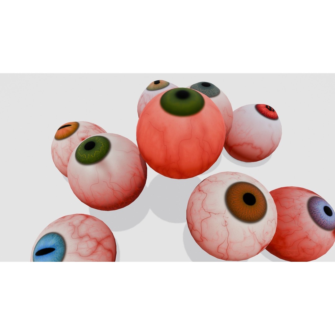 Eyeball Pack 3D Model – Low Poly PBR Asset for VR and AR - View 6