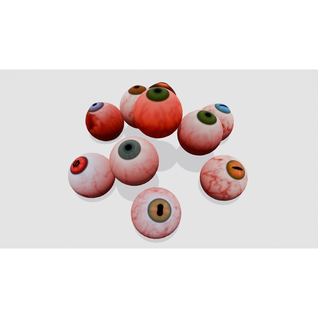 Eyeball Pack 3D Model – Low Poly PBR Asset for VR and AR - View 7