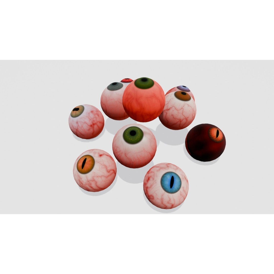 Eyeball Pack 3D Model – Low Poly PBR Asset for VR and AR - View 8