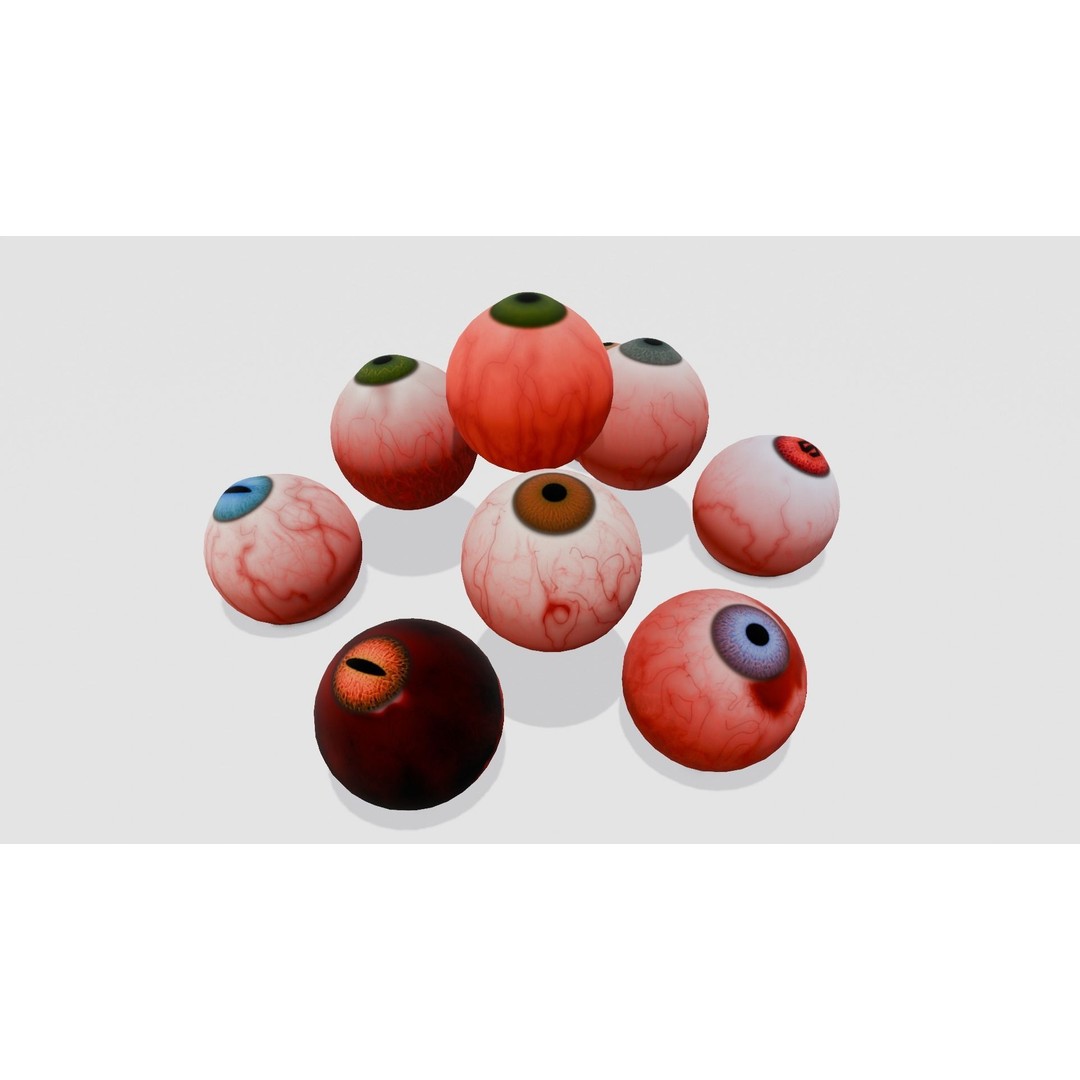 Eyeball Pack 3D Model – Low Poly PBR Asset for VR and AR - View 9