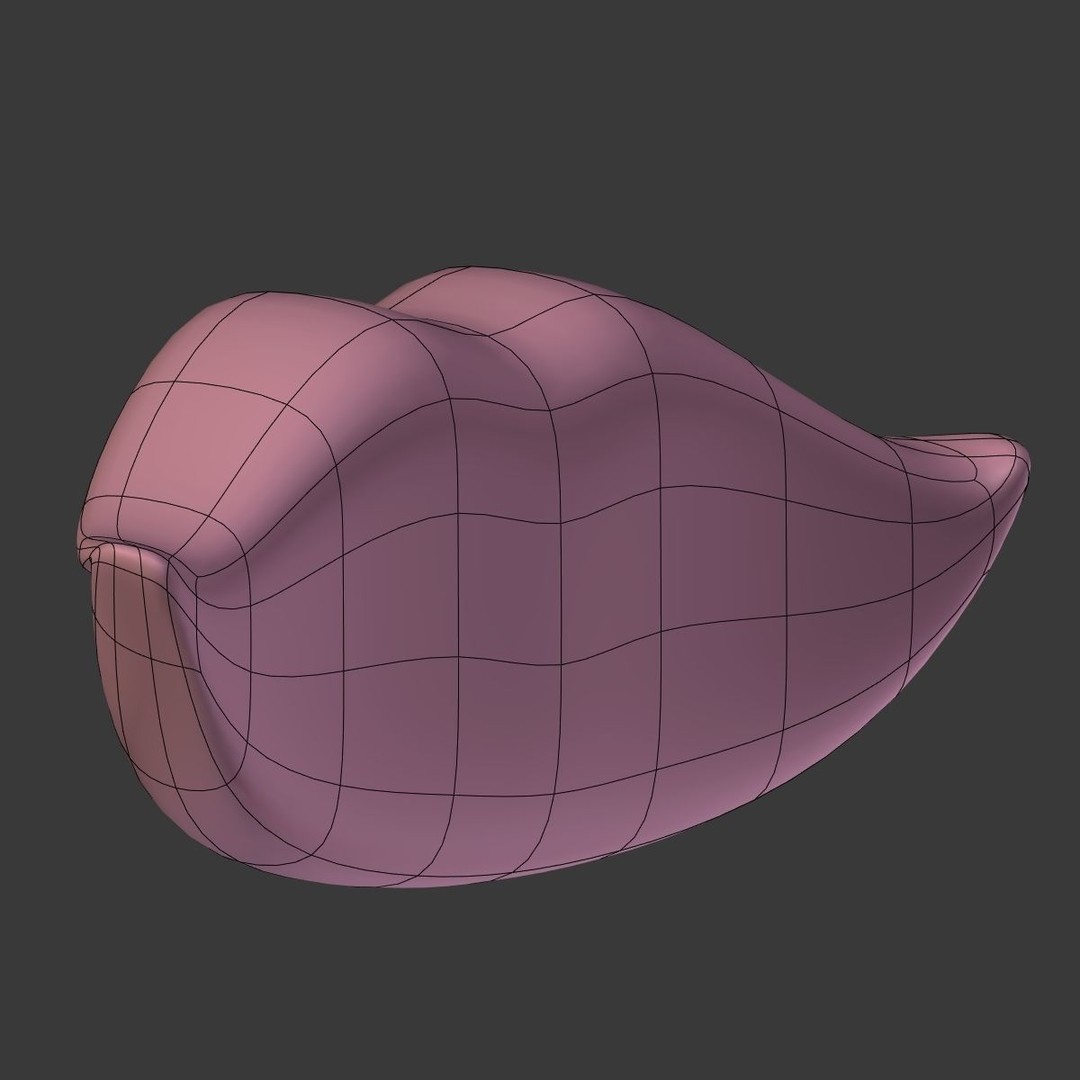Lips 3D Model – Low Poly Character Asset for Animation, Blender - View 14