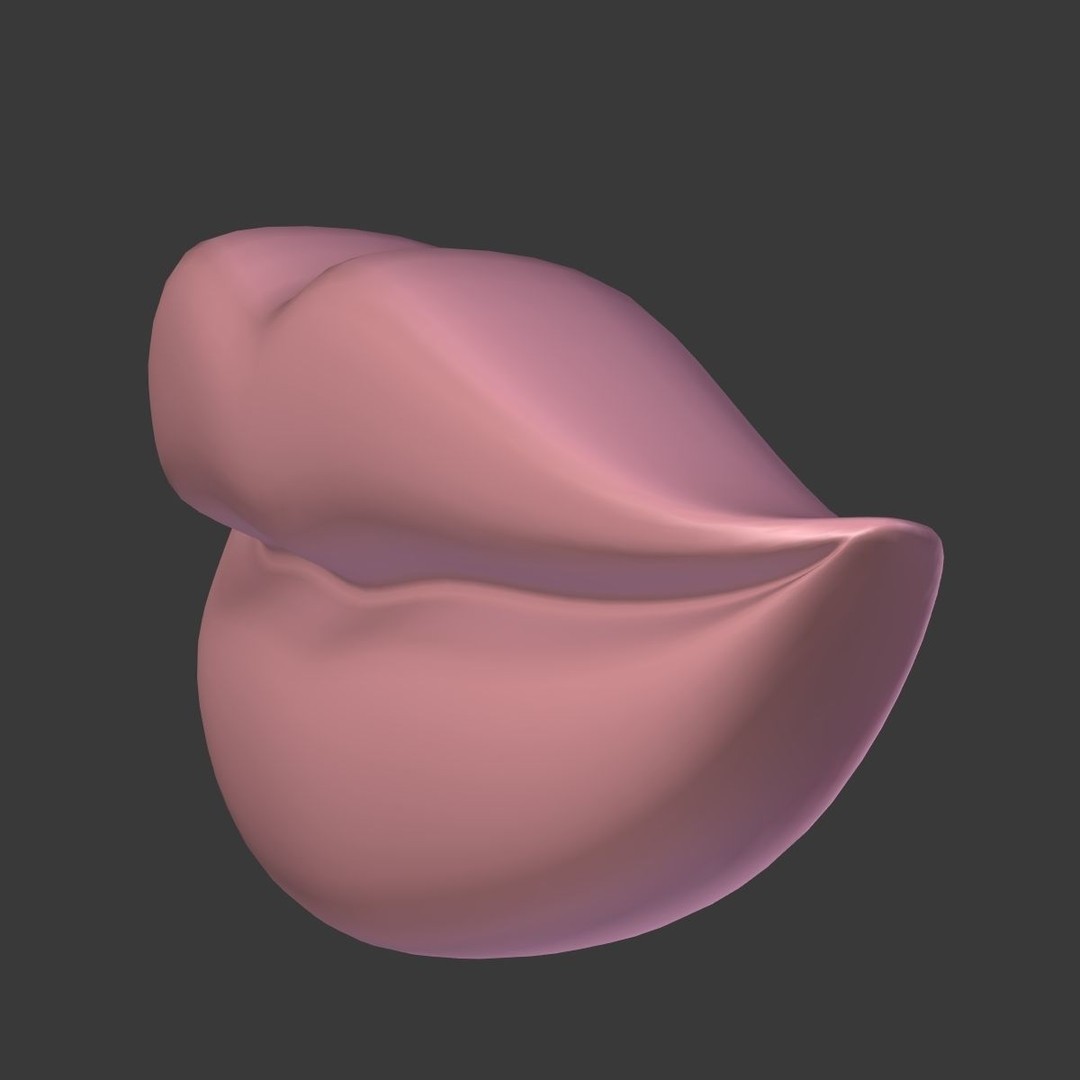 Lips 3D Model – Low Poly Character Asset for Animation, Blender - View 15