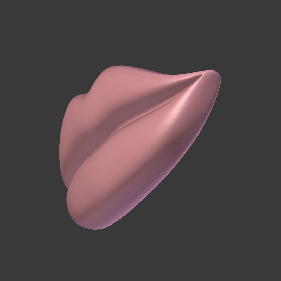 Lips 3D Model – Low Poly Character Asset for Animation, Blender - View 19