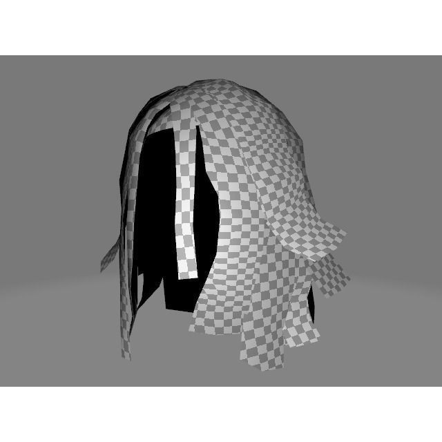Female Short Messy Hair 3D Model – Low Poly Game Asset, FBX