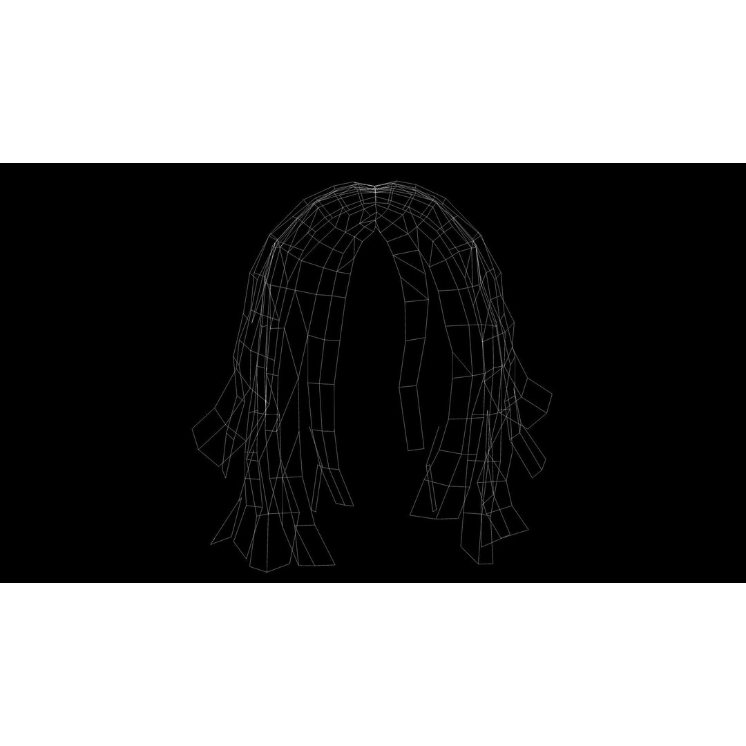 Female Short Messy Hair 3D Model – Low Poly Game Asset, FBX - View 13