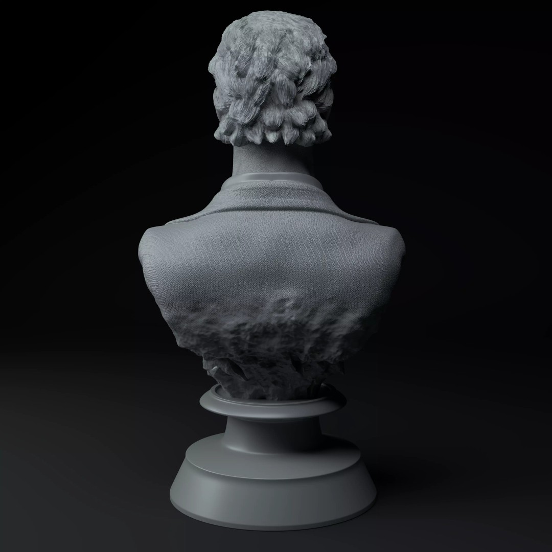 Carlos Bilardo 3D Model – Premium Bust Sculpture for Printing - View 6