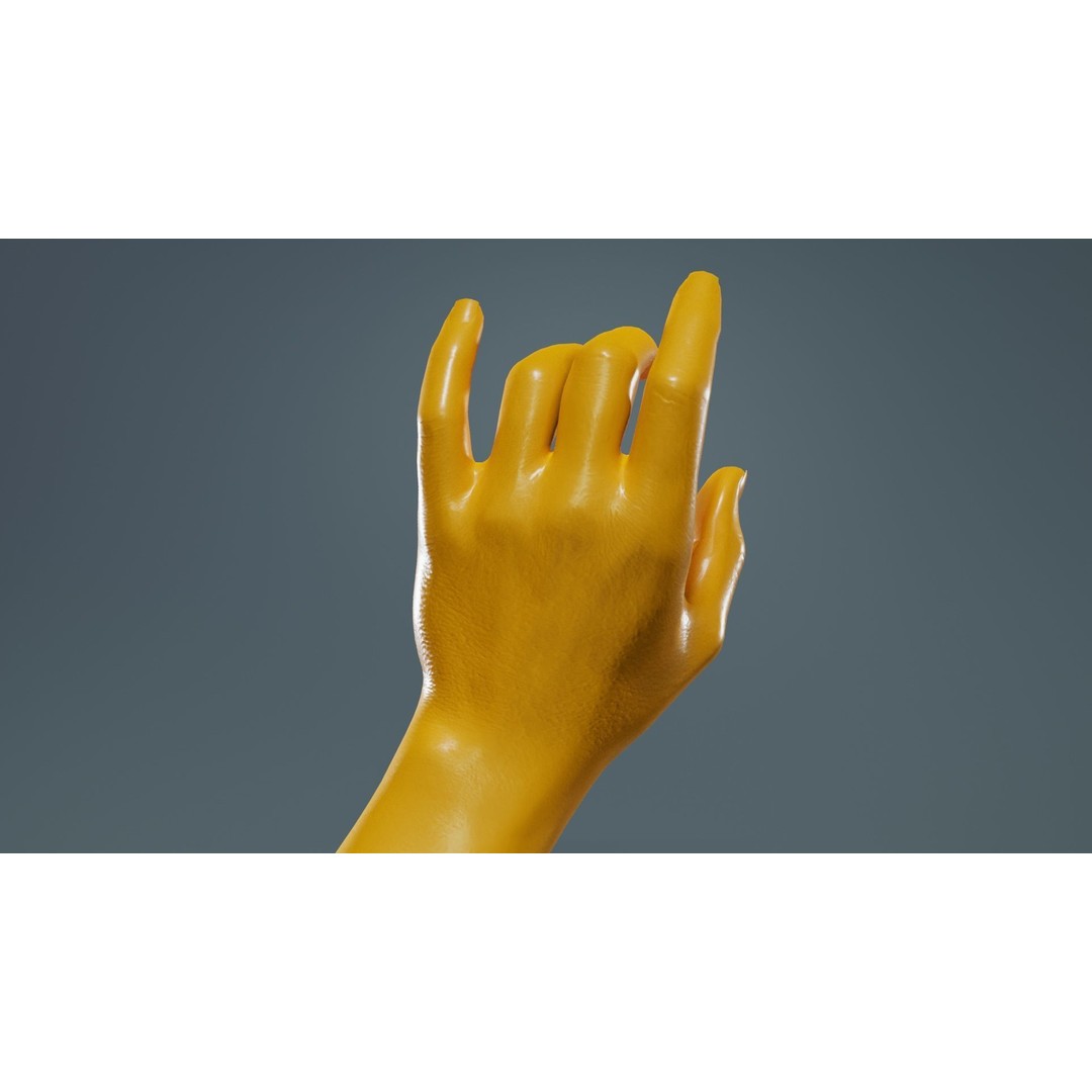 Male Hand 3D Model – Low Poly Photogrammetry Asset, FBX, Blender - View 15